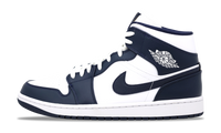 nike Air Jordan 1 Mid White Metallic Gold Obsidian