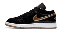 nike Air Jordan 1 Retro Low Black Gold Patent (GS)
